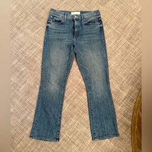 MOTHER Blue Straight Leg Jeans